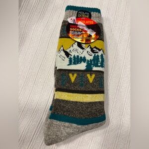 NWT! Polar Extreme Insulated Mountain Design Thermal Calf Socks